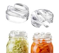 Generico Fermentation Weights - 4-Piece Stones with Easy Grip Handle | Fermenting Pickles Canning Weights for Cucumbers Cabbage Vegetables Garlic Hobbyists Home