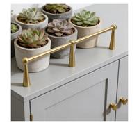 Generico Ferramenta Lunga in Ottone per ringhiere, Set di ringhiere Decorative di Protezione per armadi e vetrine, Barra Ferma-ripiano anticaduta (Stile A, 41 cm)