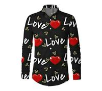 Generico Festa Papa da Uomo con Stampa Digitale 3D, Camicia a Maniche Corte, Risvolto Superiore T Shirt Dolcevita Camicia Gialla (Watermelon Red, S)