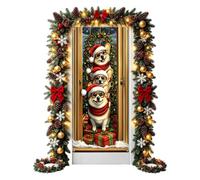 Generico Festive Christmas Door Cover, Reusable Holiday Photo Backdrop