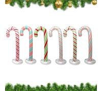Generico Festive Holiday Inflatable - Candy Cane Decor for Outdoor | PVC Material with Water Base, Bright Red White Pattern, Easy Setup Decoration, Seasonal Garden Ornament, Indoor Party Accessory