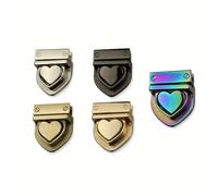 Generico Fibbia per Borsa in Metallo 20 Pezzi di Chiusura a Portafoglio con Fibbia Pieghevole Love, a Torsione for Borsa a Tracolla, ferramenta in Metallo Fai da Te(Golden,8pcs)