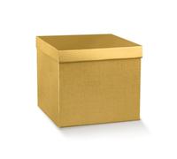Generico FIBRA ORO 30x30x24 cm Scatola cartone Fondo e Coperchio rinforzata