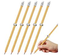 Generico Fidget Pencil, Silent Stress Pen, Sensory Writing Tool, Educational Calming Toy Set, 5-Pack Focus Enhancing Pens for Classroom, Travel, Student, Boys, Girls, Adults, Offices, School, Home