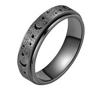 Generico Fidget Rings for Women, Rotating Finger Jewelry, 2.24 Inches Adjustable with Star Moon Design, Sturdy Metal with, Stylish Fashion Accessory, Ring Accessories for Stress Focus Travel Aid