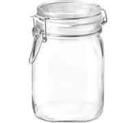 Generico Fido Contenitore Vaso Ermetico 1 lt, Vetro, (SET 2 PZ)