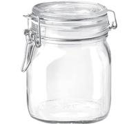 Generico Fido Contenitore Vaso, Tappo Ermetico 0.75 Litri, Vetro, Trasparente, (SET 2 PEZZI)