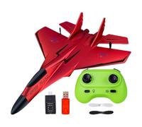 Generico Fighter Model Toy, 2.4ghz Rc Foam Aircraft with Light, 11.22x8.27x2.95 Inches Pull Back Airplane Model Toys, Remote Control Plane for Beginners, Kids, Indoor, Outdoor Flying Play