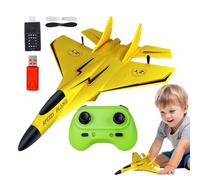 Generico Fighter Model Toy, 2.4ghz Rc Foam Aircraft with Light, 11.22x8.27x2.95 Inches Pull Back Airplane Model Toys, Remote Control Plane for Beginners, Kids, Indoor, Outdoor Flying Play
