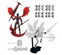 Generico Figura D'Azione Robot - 2 Set Di Robot Pre-assemblato Con,Articolazioni mobili decorazione da tavolo,Per Collezionisti Appassionati Di Giochi Soggiorno Scaffale Per Libri Scrivania