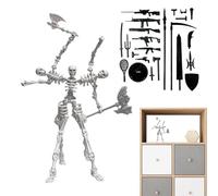 Generico Figura D'azione Scheletro - Ricordo Dettagliato Della Statuetta, Scultura Della Statuetta Da Collezione | Giocattolo Articolato A Figura Per Il Compleanno, Giorno Dei Bambini, Camera Da,