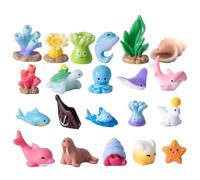 Generico Figure Di Animali Marini,Ventuno Giocattoli Subacquei | Figure Realistiche In Resina Colorate Per Giochi Interattivi Durante Feste E Bagni