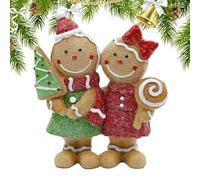 Genérico Figure di Pan di di Natale - Tavolo di Coppie Decorative | Natale per la Finestra del Mensola Tavolo per i bambini della stanza, Idea Regalo coppia