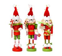 Generico Figure di schiaccianoci in legno, sdolcini di Natale decorazioni di figurine del soldato, figura da bambola da cracker per palatine per pala cracker per paesaggio per la casa