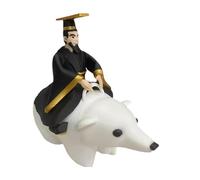 Generico Figure divertenti - Qin Shi Huang Riding Polar Bear | Collezione in miniatura astratta fatta a mano | modello Toyffor adolescenti adulti soggiorno camera da letto da davanzali comodini