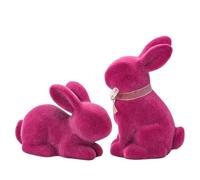 Generico Figurina De Conejo - 9x4x6cm 6,5x4,5x9,8cm Resina | Set 2 Piezas Conejito Sentado Y Acostado | Decoración De Primavera Y Pascua para Mesa Centro De Mesa Estantería Bandeja Escalonada Hogar