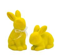 Generico Figurina De Conejo - 9x4x6cm 6,5x4,5x9,8cm Resina | Set 2 Piezas Conejito Sentado Y Acostado | Decoración De Primavera Y Pascua para Mesa Centro De Mesa Estantería Bandeja Escalonada Hogar