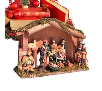 Generico Figurina Del Presepe Di Natale | Decorazione Con Statuine Della Sacra Famiglia,Set Presepe In Legno Decorazione Per La Casa | Per Tavolo Della Cucina Casa Comodino Scrivania Mensola