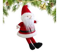 Generico Figurina di Babbo Natale - Peluche Morbido di Babbo Natale Seduto | Decorazione in Peluche Bambole per Interni Esterni FESTIVITÀ Soggiorno Ufficio Casa Auto