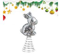 Genérico Figurina di coniglio - Scultura decorativa a specchio moderna - Scultura di coniglio disco, per ufficio, scrivania, matrimonio, Pasqua, feste e celebrazioni