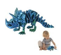 Generico Figurina di dinosauro3D - Giocattolo articolato, design articolare flessibile, modello posizionabile | Giocattolo Fidget per esposizione su scaffale da scrivania