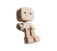 Generico Figurina Di Legno Che Scuote I Piedi - Decorazione Auto Manuale In Legno Tremolante - Decorazioni Per Auto Da Scrivania Per Camion SUV Berlina Casa Soggiorno Camera Appartamento