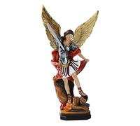 Generico Figurina '| Statuetta Colorata a Statua ',Il San ha sconfitto Il Drago, la Scultura 'Angelo a Battaglia per la Chiesa