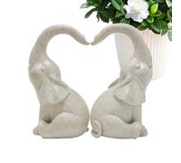 Generico Figurine de couple d'éléphants, Figurines d'éléphants aimants, Sculpture d'é t aimant, Figurines animaux n intérieure pour le ble et la déco