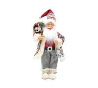 Generico Figurine di Babbo Natale,45,7 cm Statuetta da Tavolo - Figura Natalizia In Piedi Decorazione - Comprende Borsa per Amici Colleghi Natale Compleanno Stanza Finestra Mostra