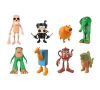 Generico Figurine Italian Brainrot Toys, Brainroot Figurine Brain Rot, Tung Tung Tung Sahur Giocattolo Animali Brainrot, Set di 8 statuette Tralalero Tralalala per bambini e adulti, Shark, AFFE (#02)