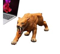 Generico Figurine Smilodon - Animaux de Safari Réalistes | Jouet Animal Ancien | Figurine Préhistorique pour , Décoration de Gâteau, Cupcake, Cadeau d’Anniversaire, Jeu Éducatif, Collection
