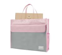 Generico File Bag with Handle | A3 File Pouch Storage Tote Bag with Handle | Waterproof Portable Oxford Briefcase with Zipper for Documents, Maps, News, Magazines