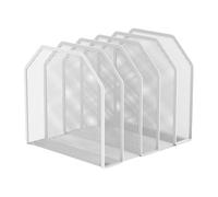 Generico File Rack Organizer - Mesh Document Holder | Desktop Storage Stand with Open Grid Structure for Sorting Folders Magazines Home Unit with Vertical Compartment System Study Table Arrangement