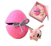 Generico Filled Easter Eggs | Compact Easter Decor Stuffed Animal Doll | Felt Animal Toys | For Teens Kids Adults Girls Boys Women Shelf Table Bed Sofa Couch Nursery Bedroom Living Room Study