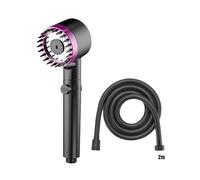 Generico Filtro Manuale Doccia Portatile for Articoli da Bagno Soffione Manopole for Risparmio Idrico Accessori Docce Maniglia Completa Tubo Casa(Purple Suit D)