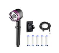 Generico Filtro Manuale Doccia Portatile for Articoli da Bagno Soffione Manopole for Risparmio Idrico Accessori Docce Maniglia Completa Tubo Casa(Purple Suit E)