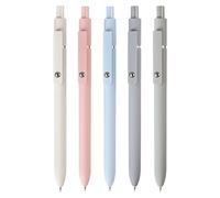 Generico Fine Tip Gel Pens - Smooth Ink Writing Pens for School Office | Quick Drying Gel with Grip, Fine Point Writing Pen, Set of 5 Colored Pen for Journaling Note Taking Creative Work