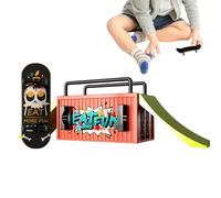 Generico Finger Skateboard - Fun Finger Skateboards Ramp Set | Mini Skateboard Fingerboard - for Children and Adults Improves Fingers Skills Dexterity and Creative Play at Home or Office.
