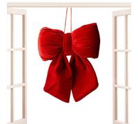 Generico Fiocchi di Velluto per Albero di Natale,Decorazione 3D per Cima 'Albero E Ghirlanda - Fiocchi in Velluto per Natale | per Inverno Compleanno Matrimonio Casa Ingresso Esterno