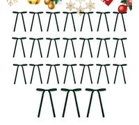 Generico Fiocchi per Albero di Natale | Decorazioni di Velluto 13x18 Cm per Matrimoni | 24 Pezzi Addobbi Festivi per Portone Ghirlanda Scale Mobile | Donze Ragazze Nozze Natalizie