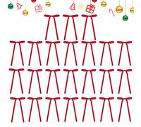 Generico Fiocchi per Albero di Natale | Decorazioni di Velluto 13x18 Cm per Matrimoni | 24 Pezzi Addobbi Festivi per Portone Ghirlanda Scale Mobile | Donze Ragazze Nozze Natalizie