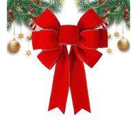 Generico Fiocchi per Albero di Natale - Decorazioni per La Casa in Velluto - Fiocchi in Velluto per Albero di Natale - per Interno Esterno Parete Porta Anteriore Ghirlanda Giardino Cortile Patio