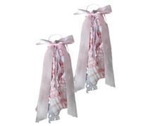 Generico Fiocchi per da Cowboy - Nastro Scozzese Pizzo Strass Decorativi Cinturini per Stile Western Set di ciondoli per per Donne Uomini Ragazze Vacanze Feste Matrimo