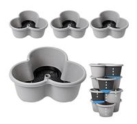 Generico Fiorgola di fragole impilabile a 4 livelli, pentole da giardinaggio esterno interno, vasi autoportanti verticali con vassoio per verdure, fiori