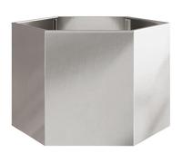 Generico Fioriera da Giardino Esagono 69x60x45 cm in Acciaio Inox