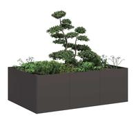 Generico Fioriera Nera 120x80x40 cm in Acciaio,Casa e Giardino,Prato e Giardino,Giardinaggio,Vasi e fioriere-860745