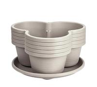 Generico Fioriera Verticale - Vaso Impilabile a 5 Livelli con Drenaggio,Di Coltivazione A Torre - Per Ciliegie Rampicanti Ortaggi Frutti Balcone Terrazzo Patio