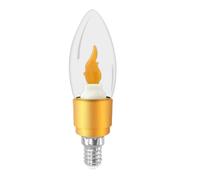 Generico Fire Light - LED Flicker Flame Bulb, E12 E14 Base Fit, Realistic Fire Glow, Decorative Ambience Function, Seasonal Lighting Category, For Home Halloween Party Porch Patio Restaurant Bedroom