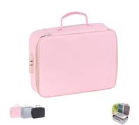 Generico Fireproof Keepsake Box With Lock, With Lock Fireproof And Waterproof Document Storage Box, Portable Fireproofs, for Documents, Letters, Passports, and Cards (Pink)