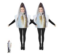 Generico Fish Costume Adult, Lightweight Humorous Sea Creature Costume, for Halloween Parties Cosplay Event (2 Pcs Style B)